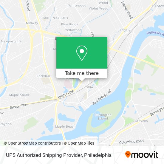 Mapa de UPS Authorized Shipping Provider