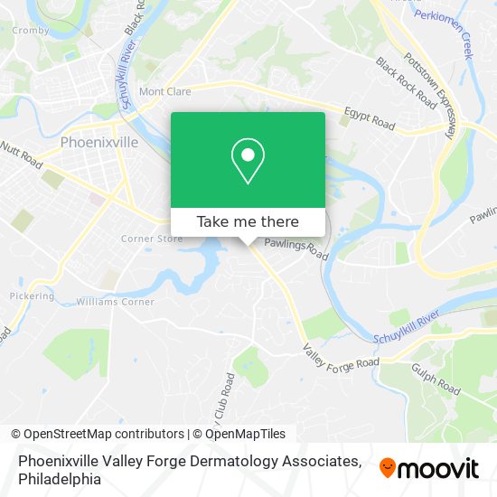 Phoenixville Valley Forge Dermatology Associates map