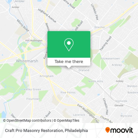 Mapa de Craft Pro Masonry Restoration