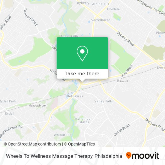 Wheels To Wellness Massage Therapy map