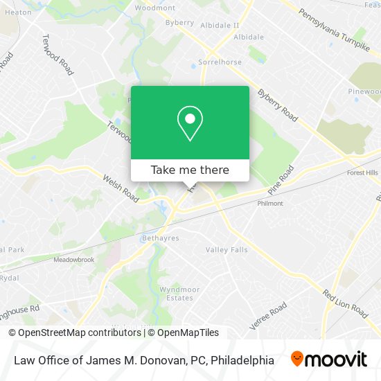 Mapa de Law Office of James M. Donovan, PC