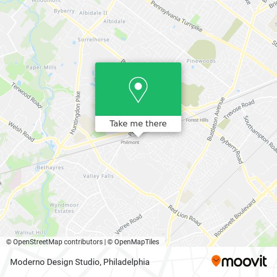 Moderno Design Studio map