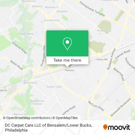 Mapa de DC Carpet Care LLC of Bensalem / Lower Bucks