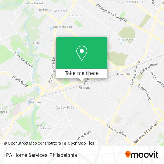 PA Home Services map