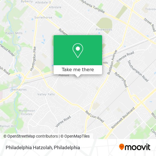 Mapa de Philadelphia Hatzolah