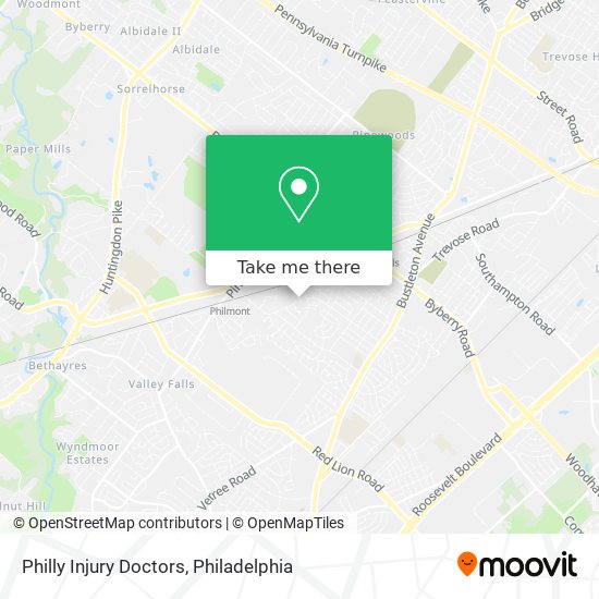 Mapa de Philly Injury Doctors