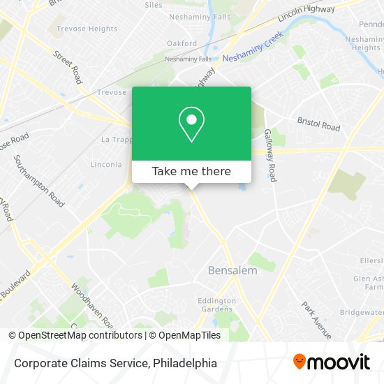 Corporate Claims Service map