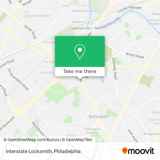 Interstate Locksmith map