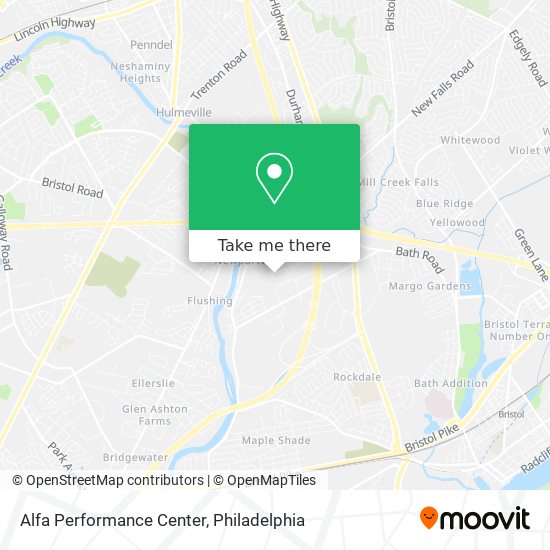 Alfa Performance Center map