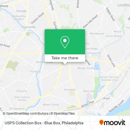 Mapa de USPS Collection Box - Blue Box