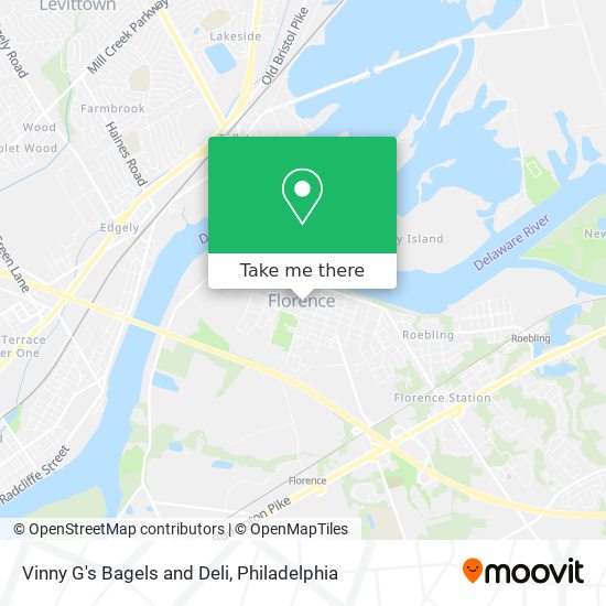 Vinny G's Bagels and Deli map