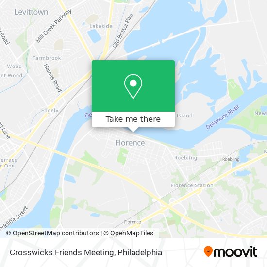 Crosswicks Friends Meeting map