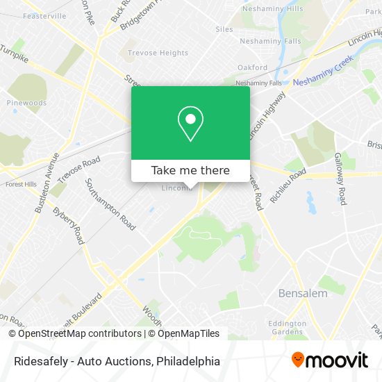 Ridesafely - Auto Auctions map
