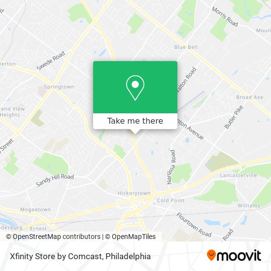 Mapa de Xfinity Store by Comcast