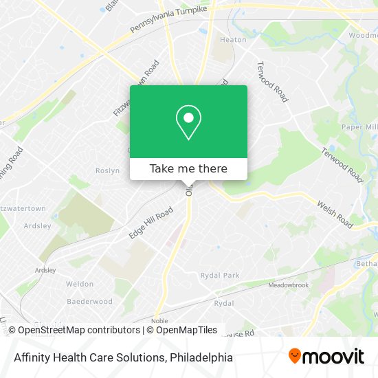 Affinity Health Care Solutions map