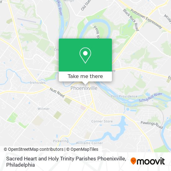 Sacred Heart and Holy Trinity Parishes Phoenixville map