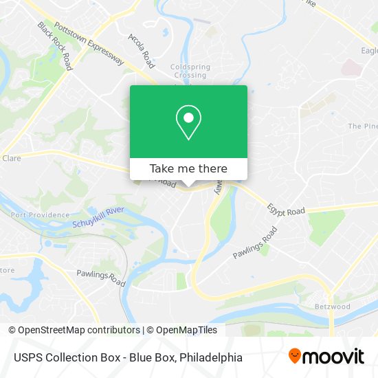 USPS Collection Box - Blue Box map