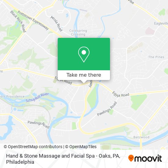 Mapa de Hand & Stone Massage and Facial Spa - Oaks, PA