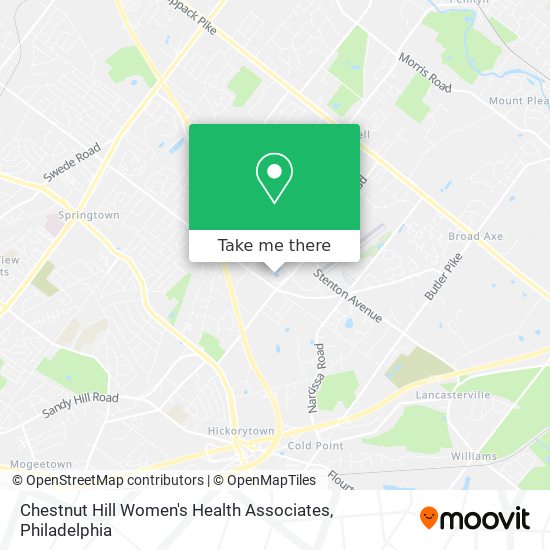 Chestnut Hill Women's Health Associates map
