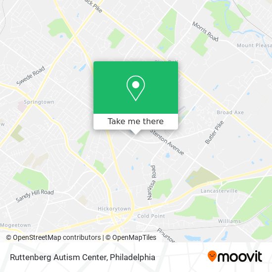 Ruttenberg Autism Center map