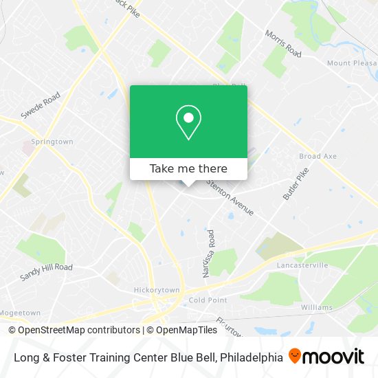 Long & Foster Training Center Blue Bell map