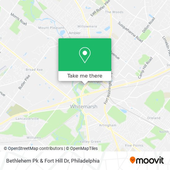 Bethlehem Pk & Fort Hill Dr map