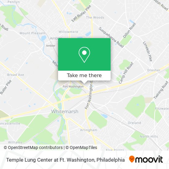Temple Lung Center at Ft. Washington map