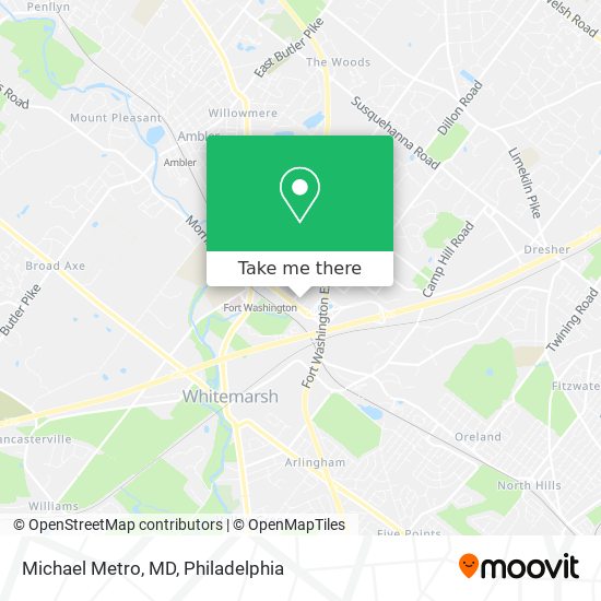 Michael Metro, MD map