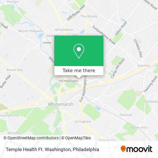 Mapa de Temple Health Ft. Washington