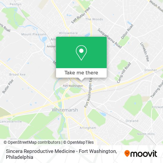 Sincera Reproductive Medicine - Fort Washington map