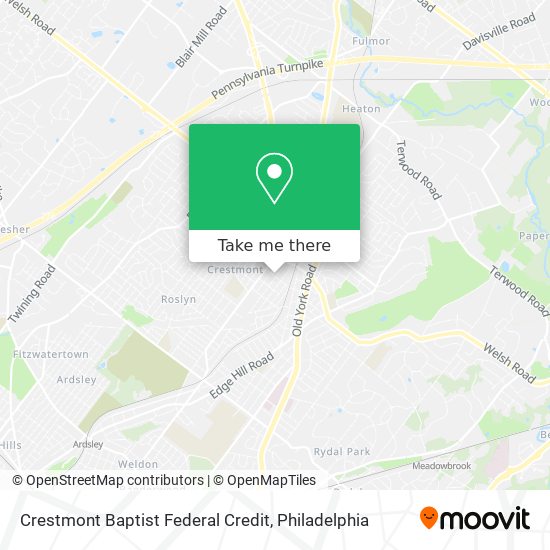 Crestmont Baptist Federal Credit map