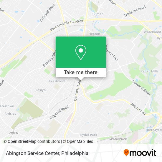 Abington Service Center map