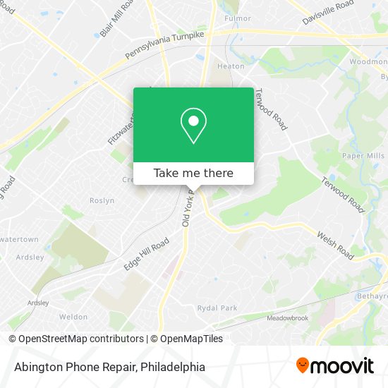 Abington Phone Repair map