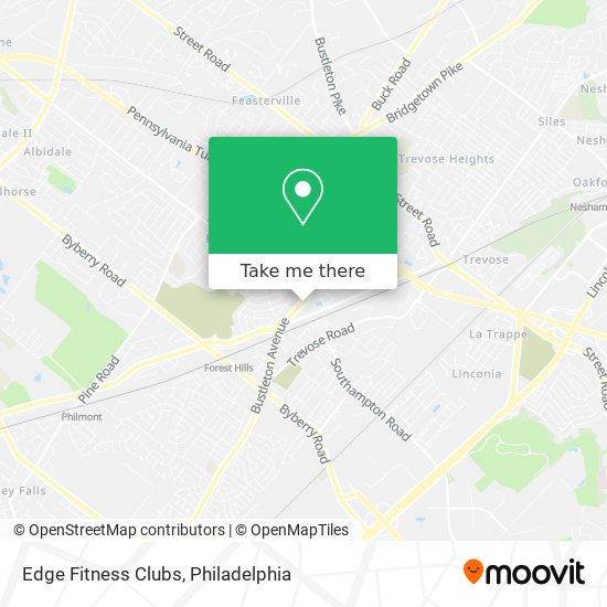 Edge Fitness Clubs map