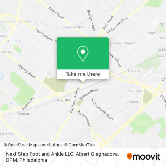 Next Step Foot and Ankle LLC: Albert Giagnacova, DPM map