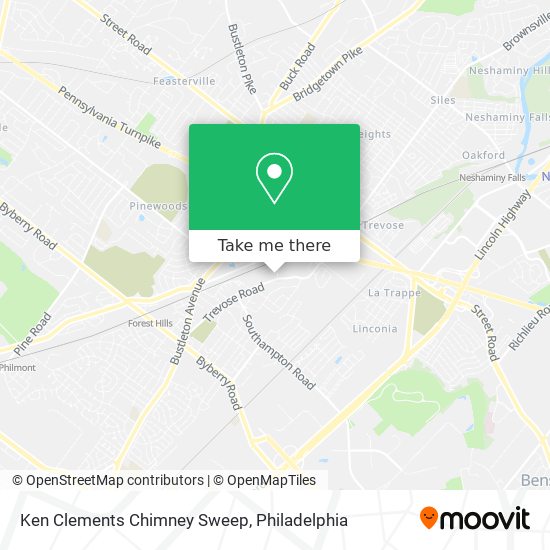 Ken Clements Chimney Sweep map