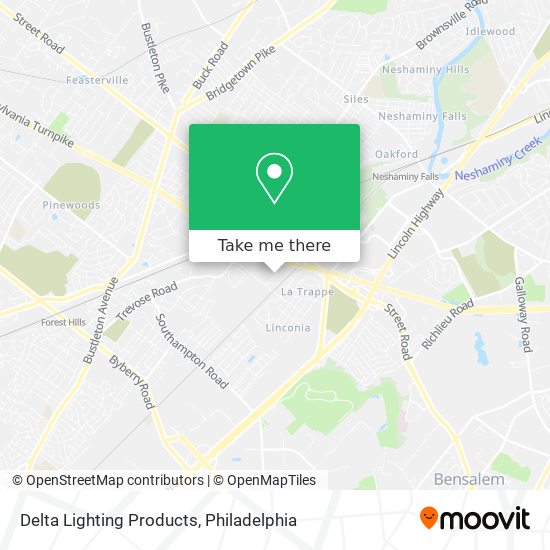 Delta Lighting Products map