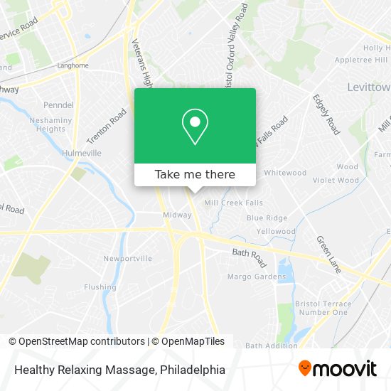 Healthy Relaxing Massage map