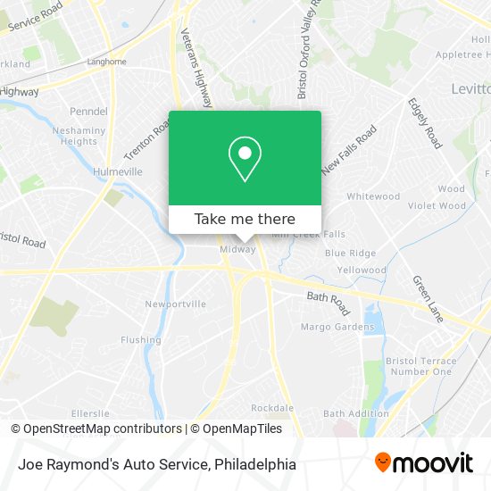 Joe Raymond's Auto Service map