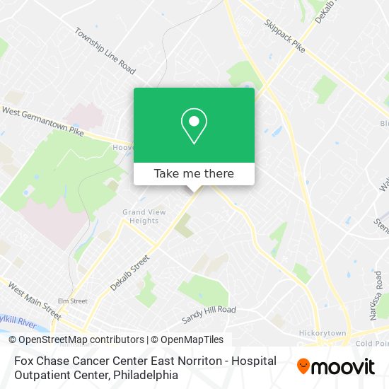 Fox Chase Cancer Center East Norriton - Hospital Outpatient Center map