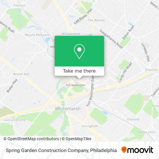 Mapa de Spring Garden Construction Company