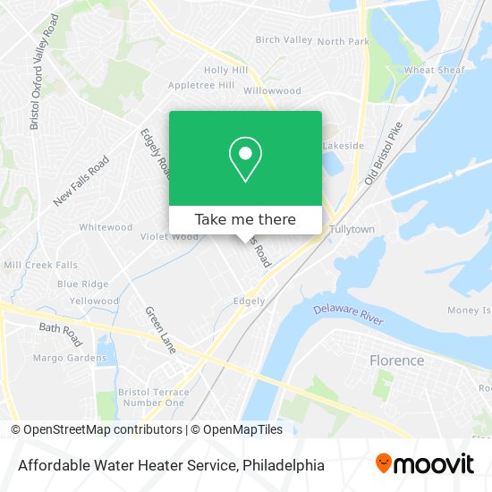 Affordable Water Heater Service map