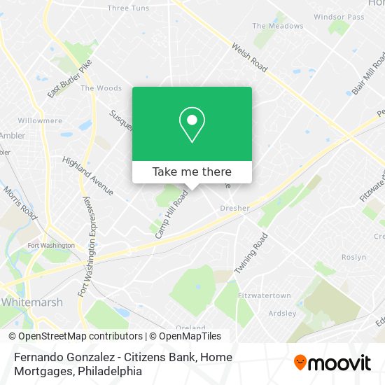 Fernando Gonzalez - Citizens Bank, Home Mortgages map