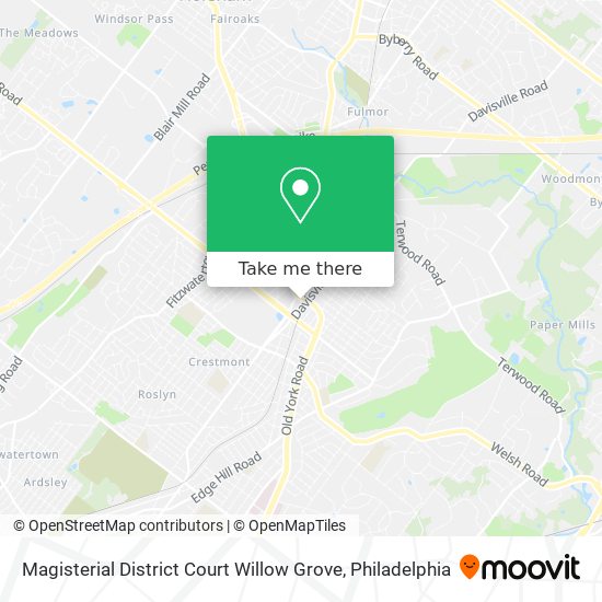 Magisterial District Court Willow Grove map