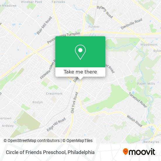 Circle of Friends Preschool map