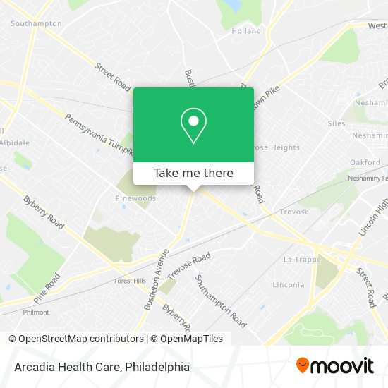 Arcadia Health Care map