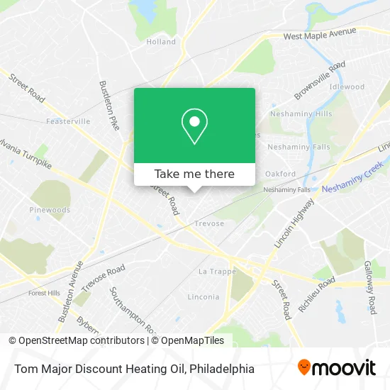 Tom Major Discount Heating Oil map
