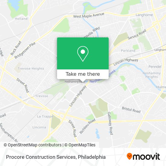 Mapa de Procore Construction Services