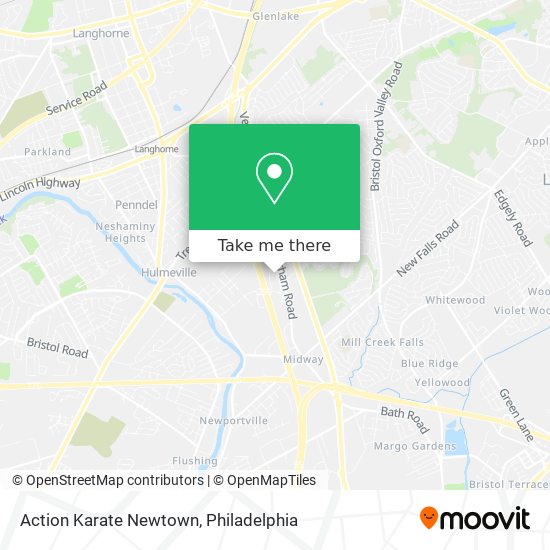 Action Karate Newtown map