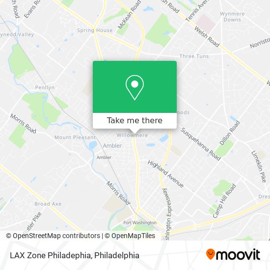 Mapa de LAX Zone Philadephia